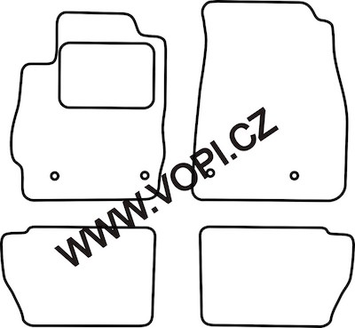 Přesné gumové koberce béžové / šedé Mazda 2  2011 ->